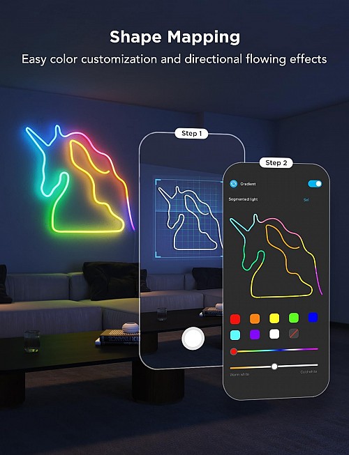 Govee Gaming Wall Neon Rope Light 2 5m (Matter) H61D5