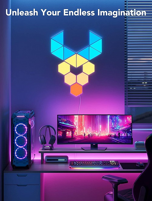 Govee Gaming Wall Glide Triangle Light Panels 10pack B6067