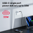 Unitek 33W Wall Charger USB-C PD & QC 3.0 UK P1125AWH White