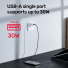 Unitek 33W Wall Charger USB-C PD & QC 3.0 UK P1125AWH White
