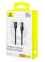 Baseus Cable USB-C to USB-C Gem Series 100W 2.0m Black