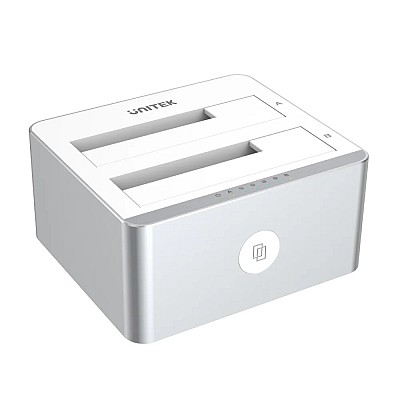 Unitek Y-3027 USB-C 3.1 10Gbps SATA6G Dual Bay Aluminium HDD Docking Station (Silver)