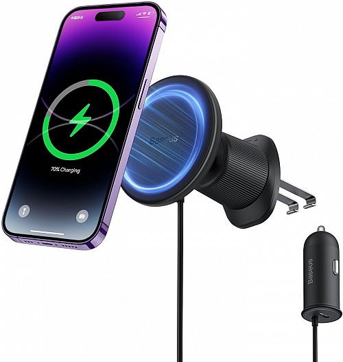 Baseus Wireless AirVent Magnetic Car Charger 15W+25W USB-C CW01