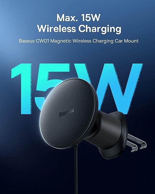 Baseus Wireless AirVent Magnetic Car Charger 15W+25W USB-C CW01