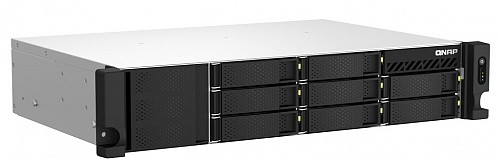 QNAP NAS 8-Bay Rackmount Short-Depth Intel Quad-Core, 8GB RAM, PCIe Slot, Dual 2.5GbE, HDMI & SSD Caching TS-864eU-8G