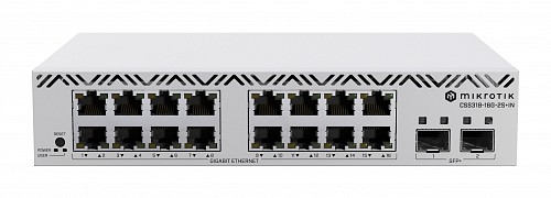 MikroTik Switch Gigabit Ethernet Managed 16-Port + 2SFP+ SwOS CSS318-16G-2S+IN