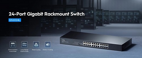 Cudy Switch Gigabit Ethernet 24-Ports Rackmount GS1024L
