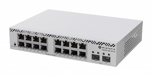 MikroTik Switch Gigabit Ethernet Managed 16-Port + 2SFP+ SwOS CSS318-16G-2S+IN
