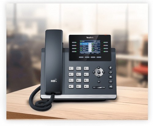 Yealink IP Phone Desktop PoE 2.8 Gigabit, USB, Expansion & Color Screen T44U