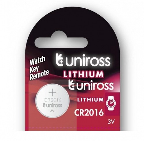 Uniross CR2016 Button Cell Lithium Battery (1pc)
