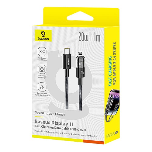 Baseus Cable Lightning to USB-C Display 2 Series Braided 20W 2.0m Black