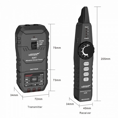 Noyafa Circuit Tracer & Breaker Finder with GFCI Tester, RJ45 Tracing, NCV & Adjustable Sensitivity NF-825TMR