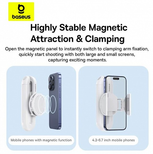 Baseus VA Selfie Stick TechShot Series Dual-Support White