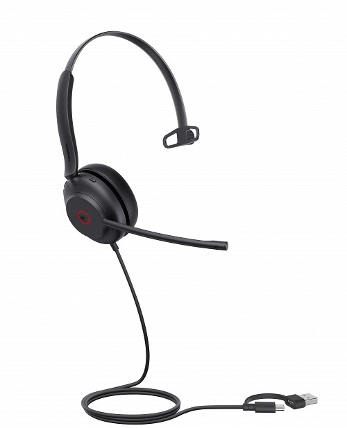 Yealink Headset Wired USB Dual-Mic Noise Cancelling USB-C/A UH35 Mono Teams
