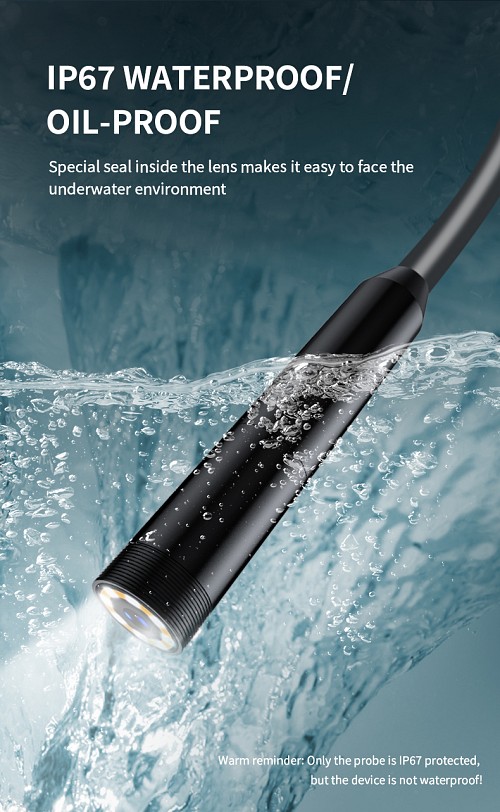 Noyafa Endoscope Camera with 3.5-inch IPS Screen, 1080P Resolution, IP67 Waterproof Lens & 10m Flexible Cable NF-615