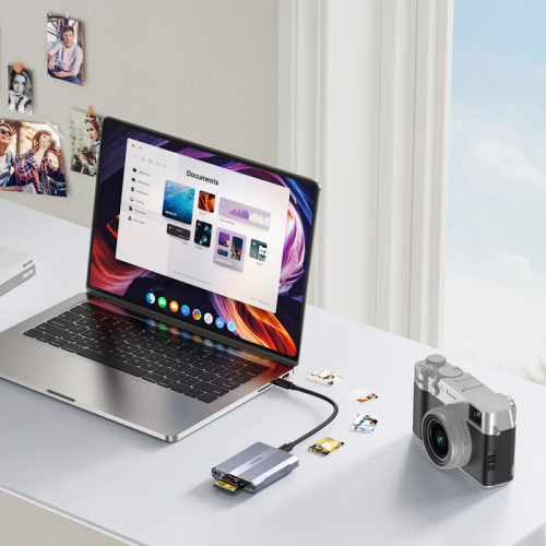 Unitek R1022 Dual Read/Write Card Reader USB-C to SD4.0+Micro SD3.0+CF Express 2.0