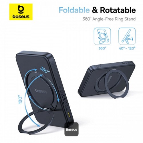 Baseus Powerbank Wireless 20W 5000mAh 15W Qi2+Stand PicoGo