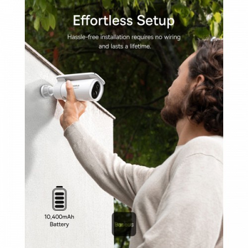 Baseus Security S1 Outdoor Self Rotating Solar 2K White