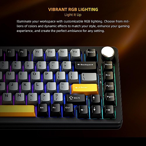 Machenike K600-B82W Gasket Wireless / BT Gaming Mechanical Keyboard Brown Switches