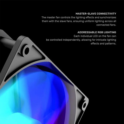 Armaggeddon Gaming Cooling Fan Set 4pcs ARGB KIT 5000 White