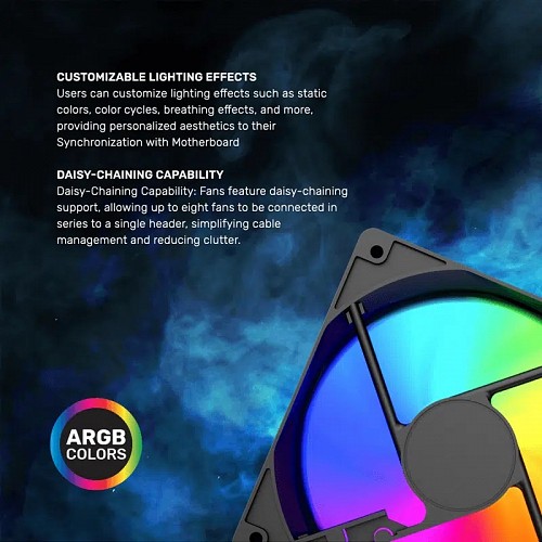 Armaggeddon Gaming Cooling Fan Set 4pcs ARGB KIT 5000 White