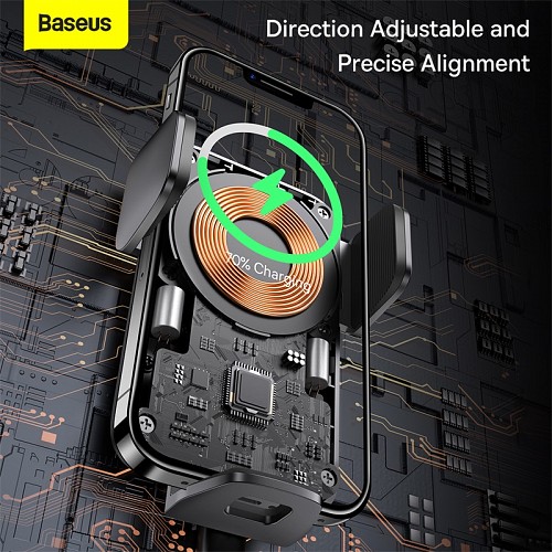Baseus WISDOM Auto Alignment 15W Wireless Car Charger & Dashmount