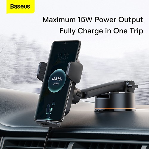 Baseus WISDOM Auto Alignment 15W Wireless Car Charger & Dashmount