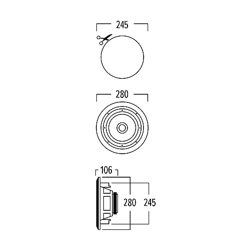 Artsound HAPPI HPRO820 Round Speakers 8 120W (pair)