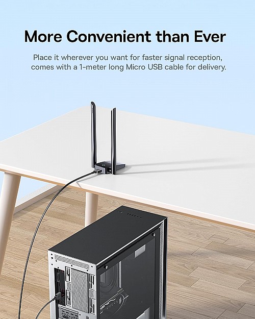 Baseus IT WiFi Adapter 1300Mbps External Antenna FastJoy