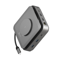 j5create Dock USB-C Dual Display 4K MST MacBookM3 HDMI/RJ45/SD/USB/PD + Wireless Charger JCD3199