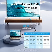 Vention AIWH0 4K60Hz HDMI Coupler with Signal Amplifier to Extend Cables up to 40m