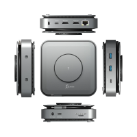 j5create Dock USB-C Dual Display 4K MST MacBookM3 HDMI/RJ45/SD/USB/PD + Wireless Charger JCD3199