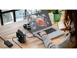 j5create Dock USB-C Dual Display 4K MST MacBookM3 HDMI/RJ45/SD/USB/PD + Wireless Charger + 140W PSU UK JCD3199P