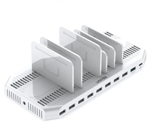 Unitek Y-2190 10-port 160W Charging Station 8x 2.4A + 1x QC3.0 + 1x PD60W