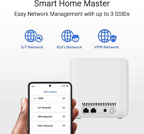 ASUS MESH ZenWiFi BE3600 Wi-Fi 7 Dual Band 2.5GbE BD4 3 Pack White