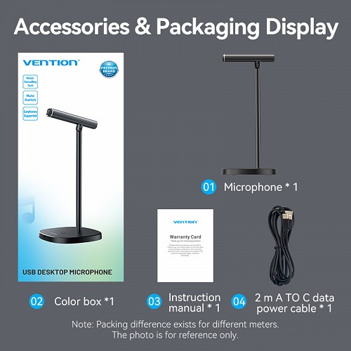 Vention Microphone USB Desktop with Mute Button NCCB0