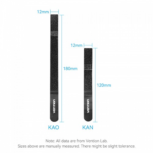 Vention Cable Organiser Hook & Loop Cable Tie 120mm 10 Pcs KANB0-10