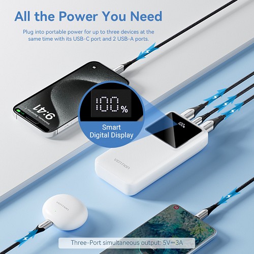 Vention Powerbank 20000mAh 22.5W Black FHLB0