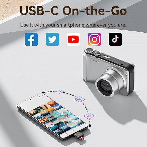 Vention CLMH0 Metal USB-C Card Reader for Micro SD Cards