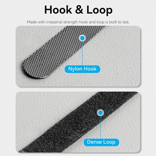 Vention Cable Organiser Hook & Loop Cable Tie 120mm 10 Pcs KANB0-10