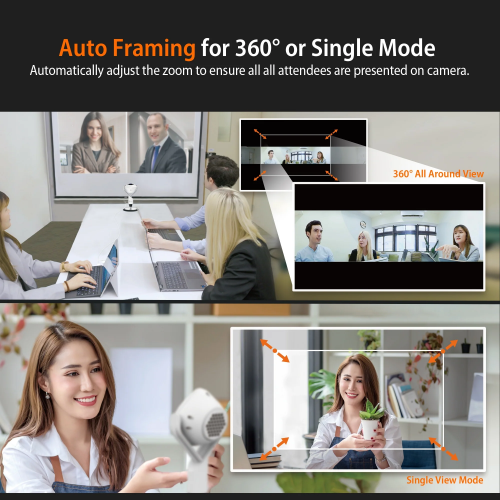 j5create Conference Camera FullHD 360 AI-Powered with Speakerphone & RemoteControl JVU368