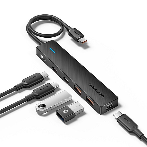 Vention IT HUB USB-C 2xA 2xC 3.2 Gen2 + USBC Power Port CHYBB