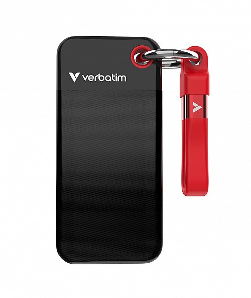 Verbatim SSD Portable Pocket Keyring 3.2 Gen2 1TB Black/Red