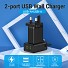 Vention Charger Wall 18W 2xUSBA Black FBAB0-UK