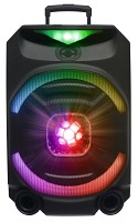 N-Gear FLASH1550 15 Portable Karaoke Disco Speaker with Wireless Mic BT USB & LED Effects