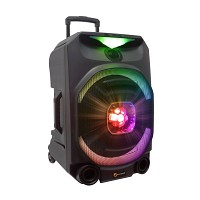 N-Gear FLASH1550 15 Portable Karaoke Disco Speaker with Wireless Mic BT USB & LED Effects