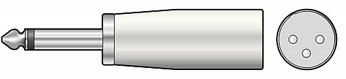 QTX XLR Mono Male to 6.3mm Mono Male Adaptor 763.946UK