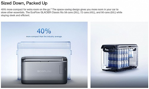 EcoFlow GLACIER 55L (UK) Portable Solar Fridge (not including battery)