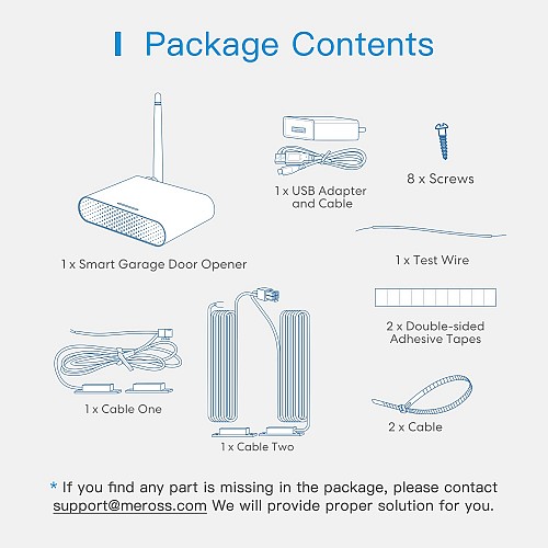 Meross Homekit Smart Wi-Fi Garage Door Opener Up To 3 Garage Doors MSG200HK-EU