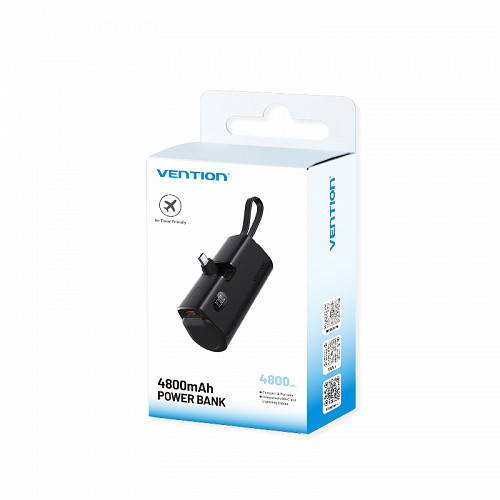 Vention Powerbank 4800mAh 22.5W Foldable USB-C Black FHQB0